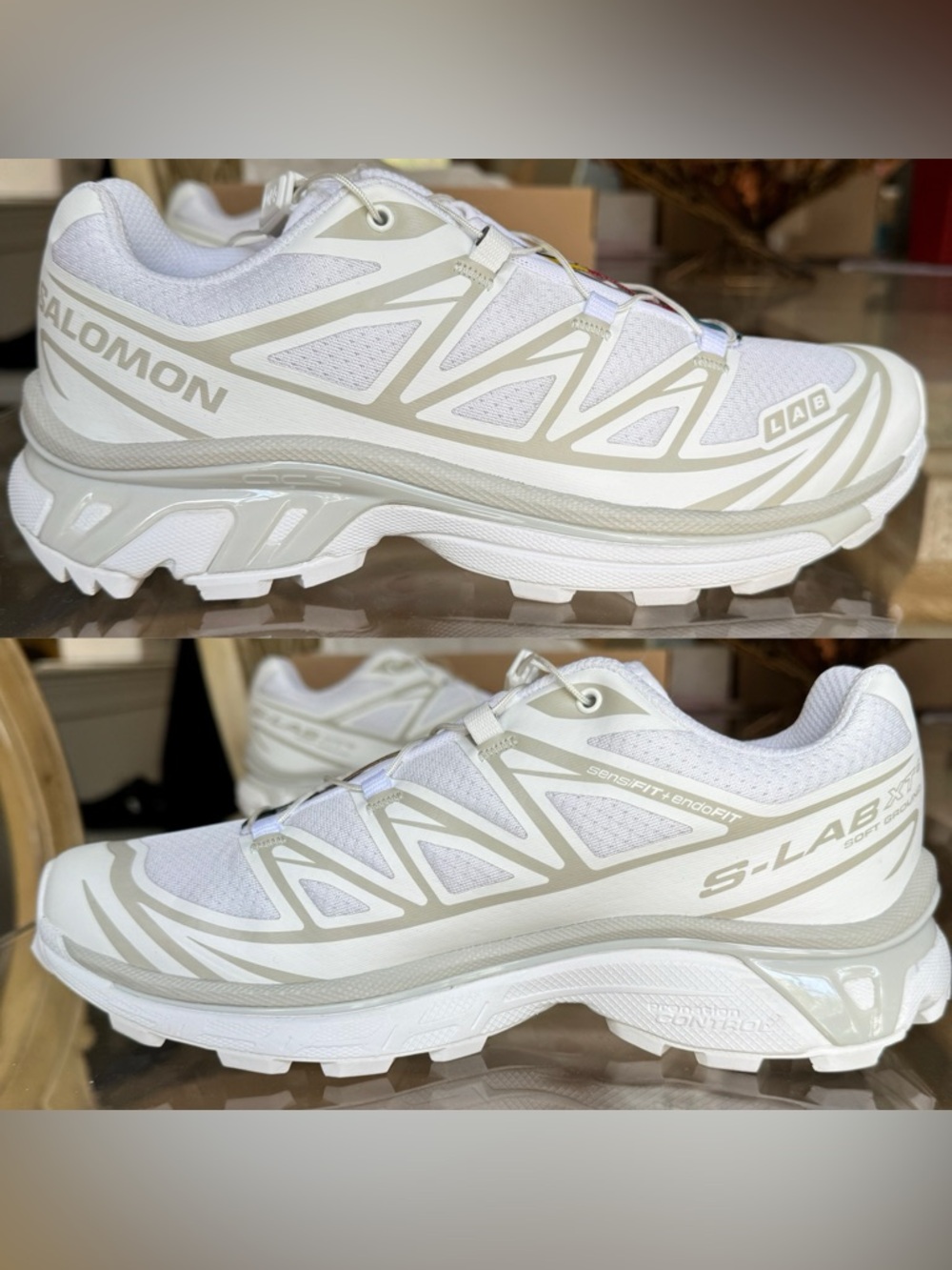 Salomon XT-6 White & Lunar Rock Unisex Women’s Men’s - Picture 9 of 12